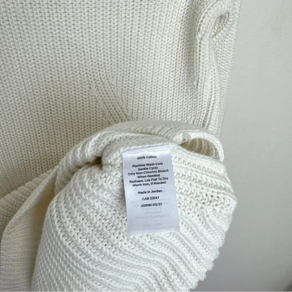 Talbots  Womens Small Chunky Cream Mock Neck Sweater - Picture 12 of 14